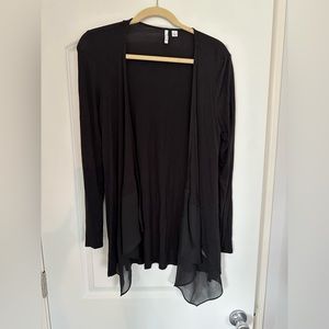 Elle black waterfall cardigan, size S.